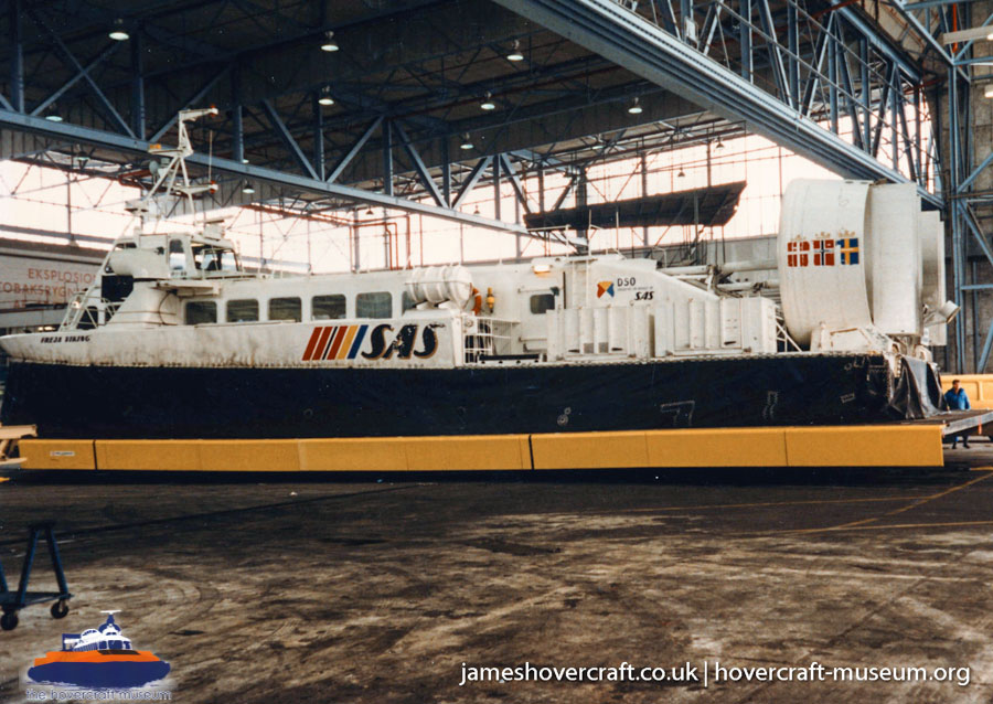 AP1-88 hovercraft with the Scandinavian company SAS -  (credit: The <a href='http://www.hovercraft-museum.org/' target='_blank'>Hovercraft Museum Trust</a>).